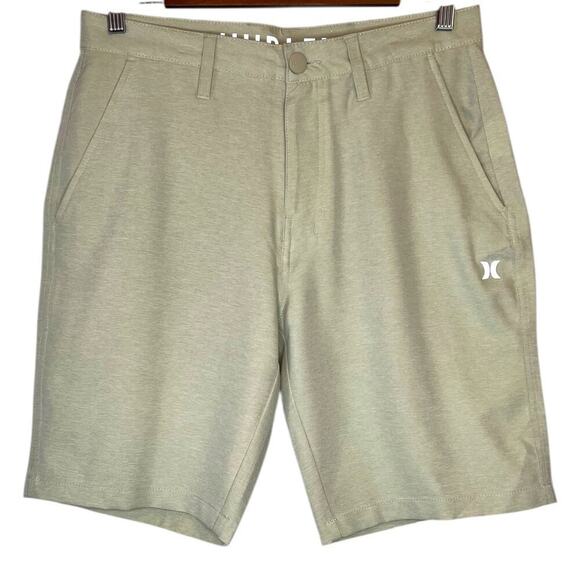 HURLEY Hybrid Walk-Shorts Water Repellant Shorts in Beige Men's 30 Waist - Picture 2 of 10